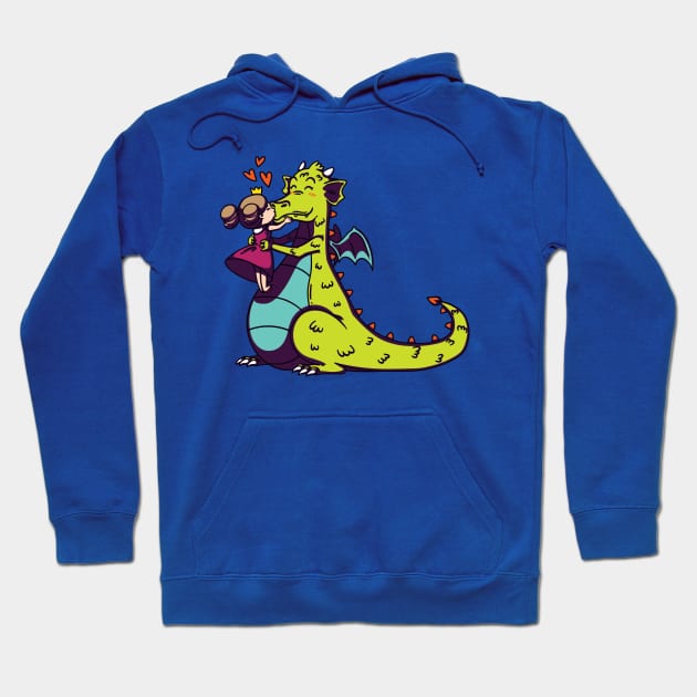 Little princess kisses dragon Hoodie by Mako Design 